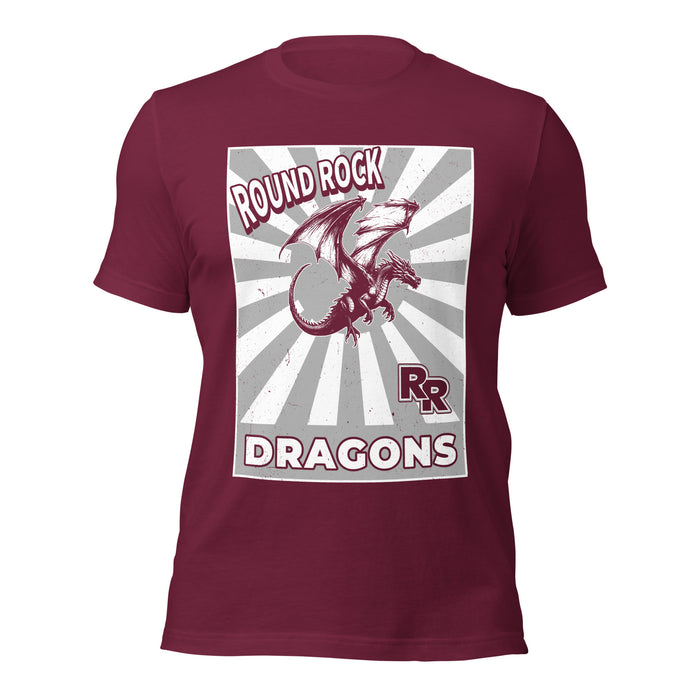 Round Rock High School Dragons Maroon Premium Unisex T-shirt 226