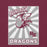 Close-up view of Round Rock High School Dragons Maroon Premium Unisex T-shirt 226