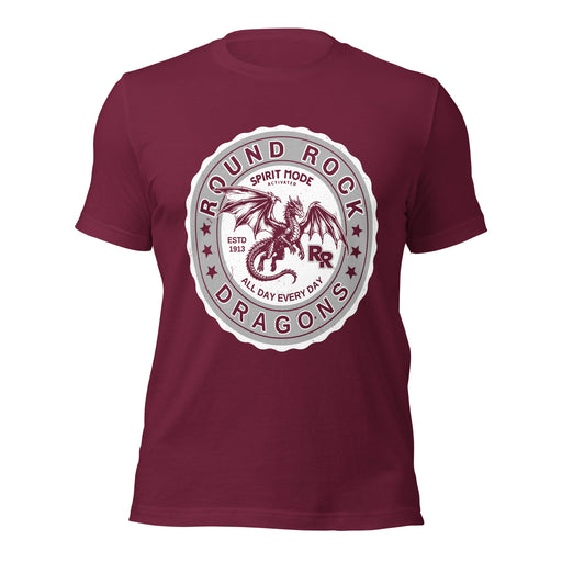 Round Rock High School Dragons Maroon Premium Unisex T-shirt 216