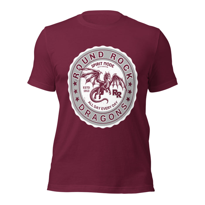 Round Rock High School Dragons Maroon Premium Unisex T-shirt 216