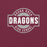 Close-up view of Round Rock High School Dragons Maroon Premium Unisex T-shirt 011
