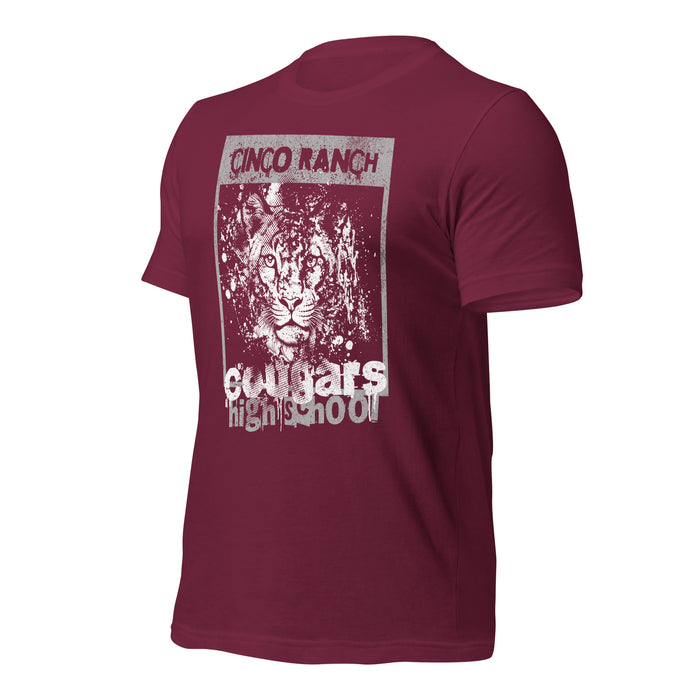 Cinco Ranch High School Cougars Premium Maroon Unisex T-shirt 202a