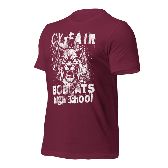 Cy-Fair High School Bobcats Maroon Premium T-shirt 205a