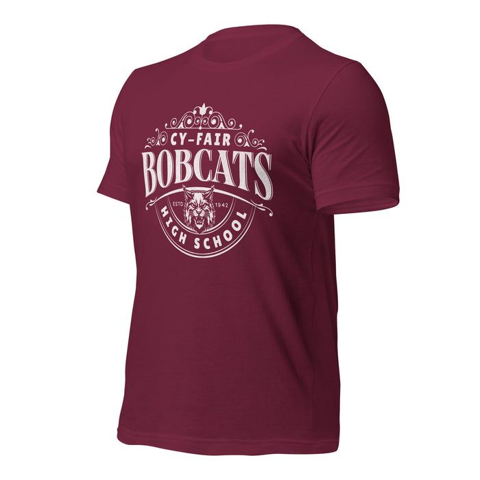 Cy-Fair High School Bobcats Maroon Premium T-shirt 211a