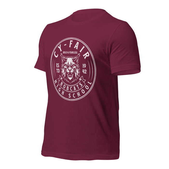 Cy-Fair High School Bobcats Maroon Premium T-shirt 215a