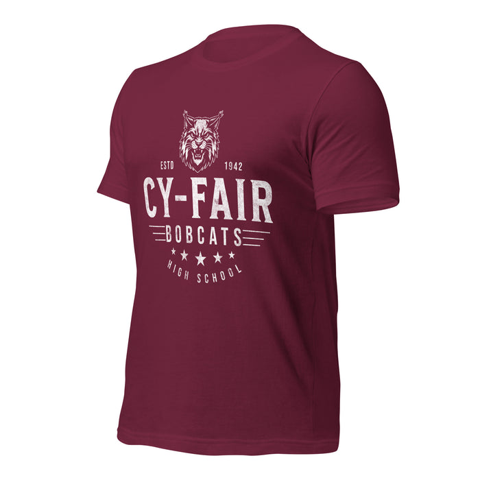 Cy-Fair High School Bobcats Maroon Premium T-shirt 217a