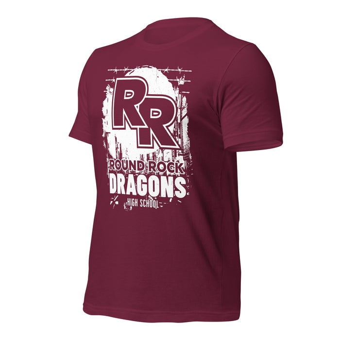 Round Rock High School Dragons Maroon Premium Unisex T-shirt 202a