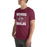 Man wearing Lewisville High School Farmers Maroon Premium Unisex T-shirt 233