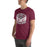 Man wearing Lewisville High School Farmers Maroon Premium Unisex T-shirt 242
