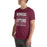 Man wearing Round Rock High School Dragons Maroon Premium Unisex T-shirt 237