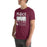 Man wearing Round Rock High School Dragons Maroon Premium Unisex T-shirt 240