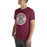 Man wearing Round Rock High School Dragons Maroon Premium Unisex T-shirt 203