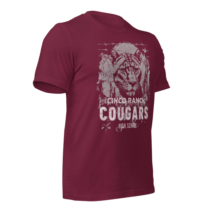 Cinco Ranch High School Cougars Premium Maroon Unisex T-shirt 209b