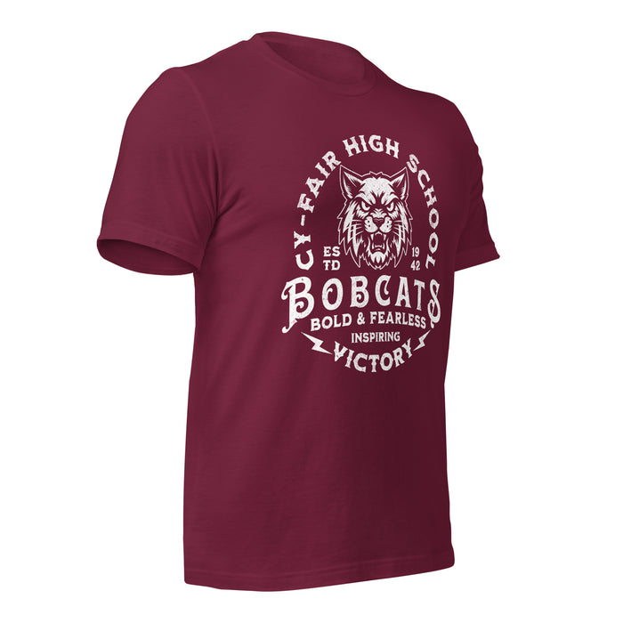 Cy-Fair High School Bobcats Maroon Premium T-shirt 206b