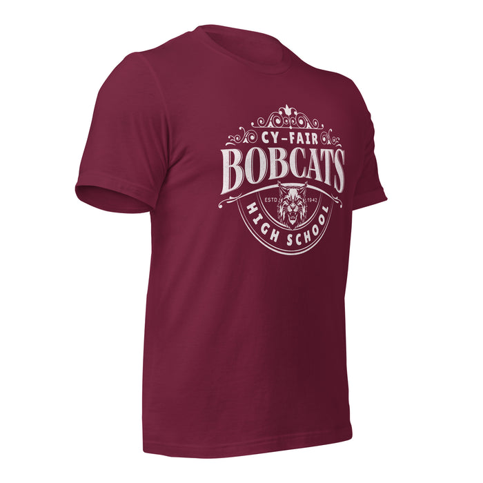 Cy-Fair High School Bobcats Maroon Premium T-shirt 211b