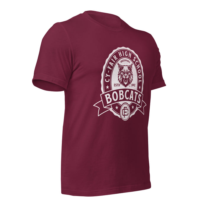 Cy-Fair High School Bobcats Maroon Premium T-shirt 212b