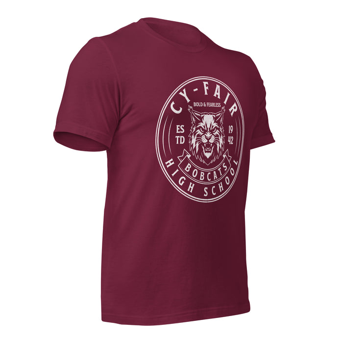 Cy-Fair High School Bobcats Maroon Premium T-shirt 215b