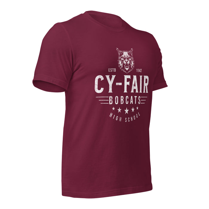 Cy-Fair High School Bobcats Maroon Premium T-shirt 217b