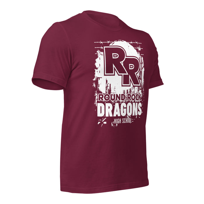 Round Rock High School Dragons Maroon Premium Unisex T-shirt 202b