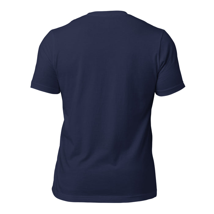 Back view of Klein Collins High School Tigers Premium Navy Blue Unisex T-shirt 231