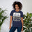 Woman wearing a Klein Collins High School Tigers Premium Navy T-shirt 01