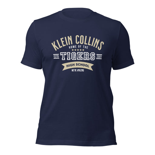 Klein Collins High School Tigers Premium Navy T-shirt 96