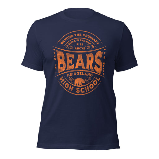 Bridgeland High School Bears Premium Navy Unisex T-shirt 10