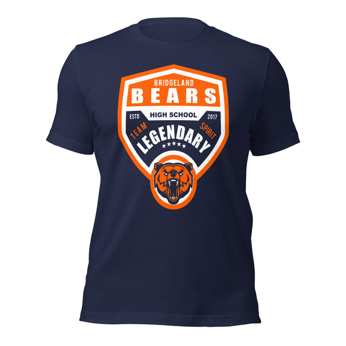 Bridgeland High School Bears Premium Navy Unisex T-shirt 14