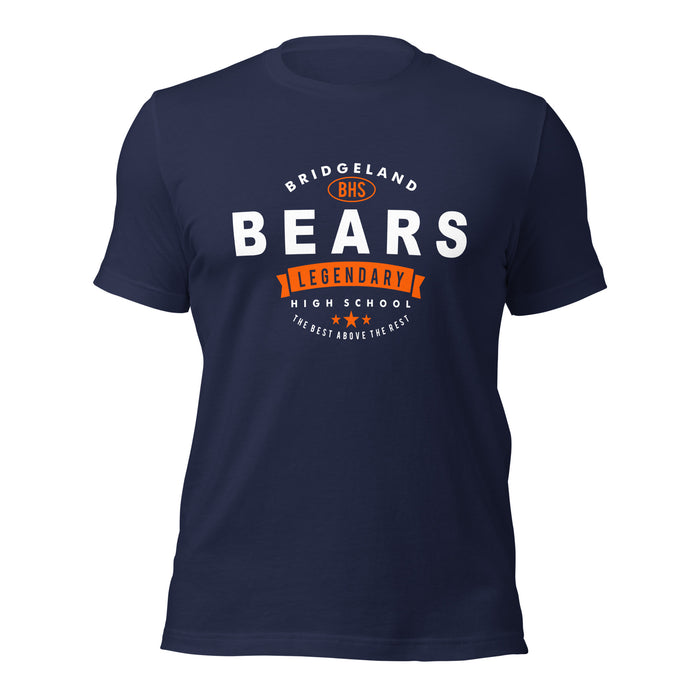 Bridgeland High School Bears Premium Navy Unisex T-shirt 44