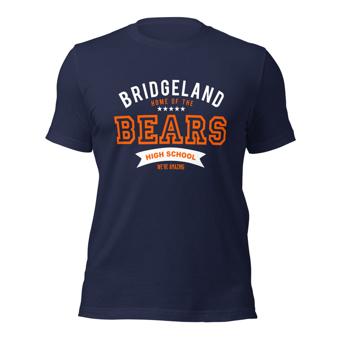 Bridgeland High School Bears Premium Navy Unisex T-shirt 96