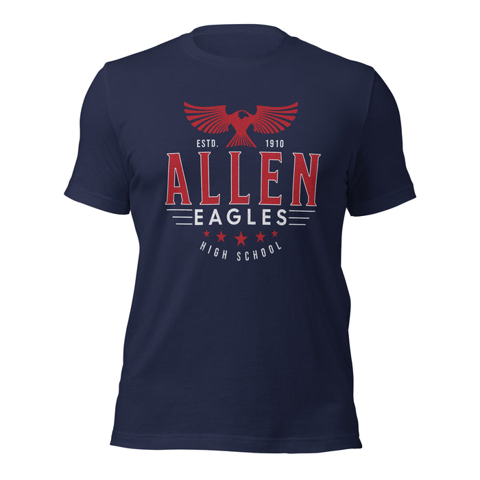 Allen High School Eagles Premium Navy Blue Unisex T-shirt 203