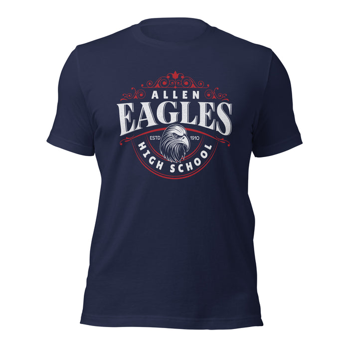 Allen High School Eagles Premium Navy Blue Unisex T-shirt 214