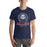 Man wearing a Allen High School Eagles Premium Navy Blue Unisex T-shirt 217