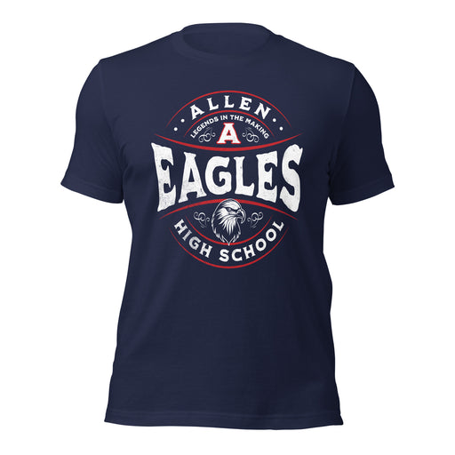 Allen High School Eagles Premium Navy Blue Unisex T-shirt 219