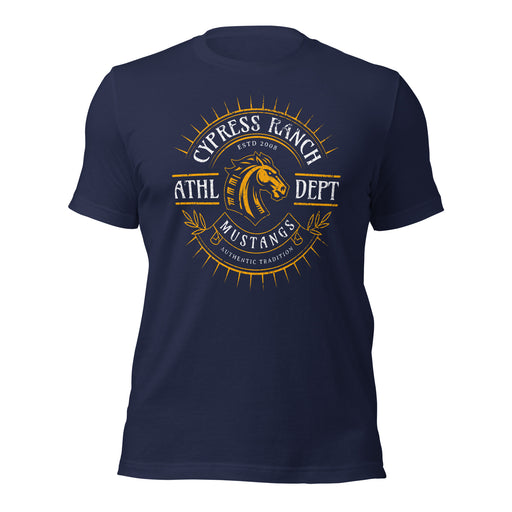 Cypress Ranch High School Mustangs Navy Premium Unisex T-shirt 201