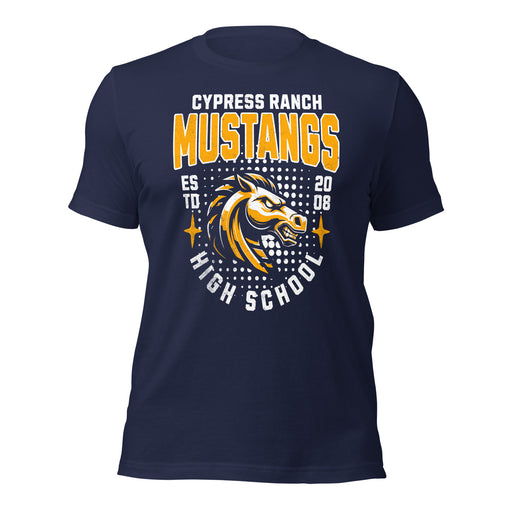 Cypress Ranch High School Mustangs Navy Premium Unisex T-shirt 205