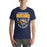 Man wearing Cypress Ranch High School Mustangs Navy Premium Unisex T-shirt 205