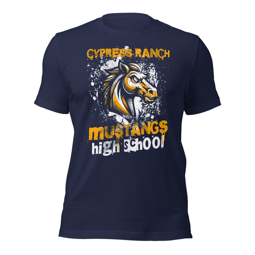 Cypress Ranch High School Mustangs Navy Premium Unisex T-shirt 206