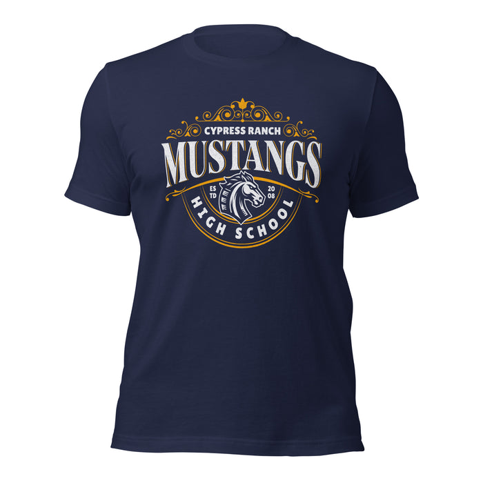 Cypress Ranch High School Mustangs Navy Premium Unisex T-shirt 212