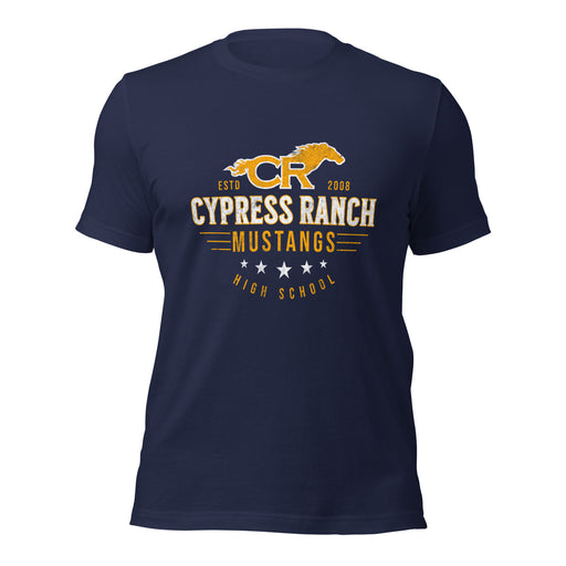 Cypress Ranch High School Mustangs Navy Premium Unisex T-shirt 217