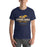 Man wearing Cypress Ranch High School Mustangs Navy Premium Unisex T-shirt 217