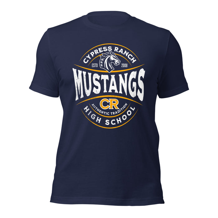 Cypress Ranch High School Mustangs Navy Premium Unisex T-shirt 219