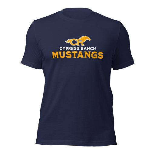 Cypress Ranch High School Mustangs Navy Premium Unisex T-shirt 222