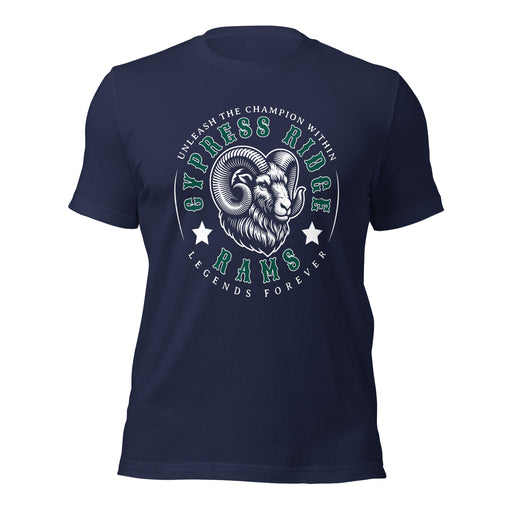 Cypress Ridge High School Rams Navy Premium Unisex T-shirt 214