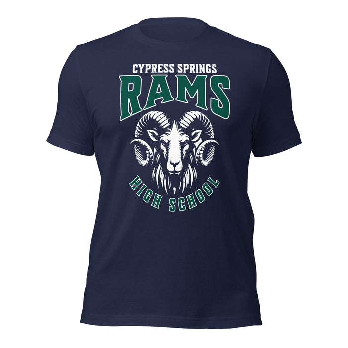 Cypress Ridge High School Rams Navy Premium Unisex T-shirt 213