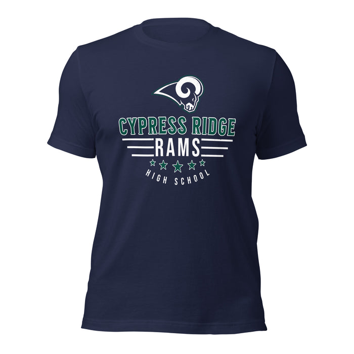 Cypress Ridge High School Rams Navy Premium Unisex T-shirt 217