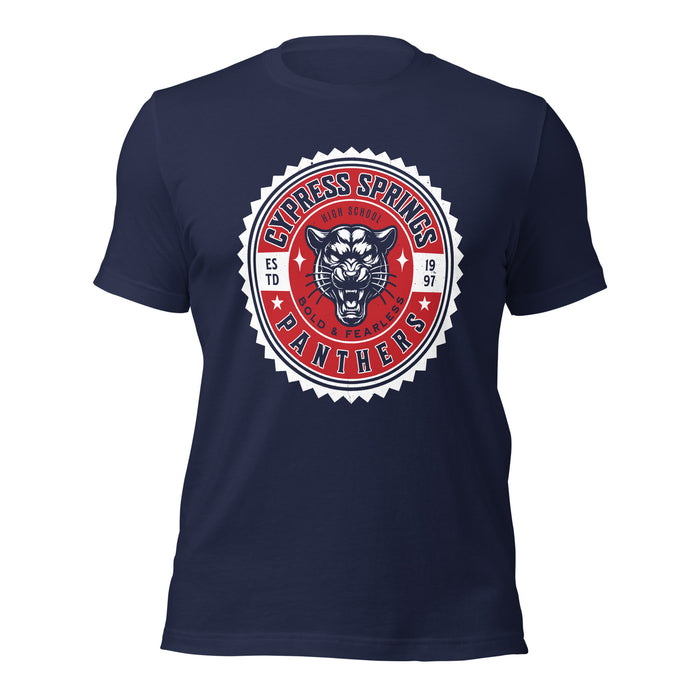 Cypress Springs High School Panthers Navy Premium Unisex T-shirt 203