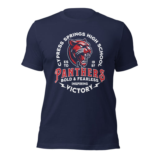 Cypress Springs High School Panthers Navy Premium Unisex T-shirt 206