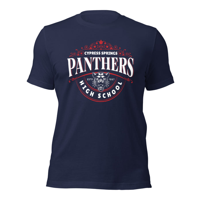 Cypress Springs High School Panthers Navy Premium Unisex T-shirt 211