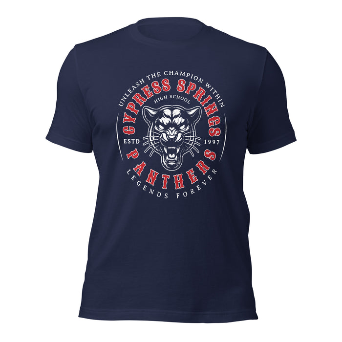 Cypress Springs High School Panthers Navy Premium Unisex T-shirt 214